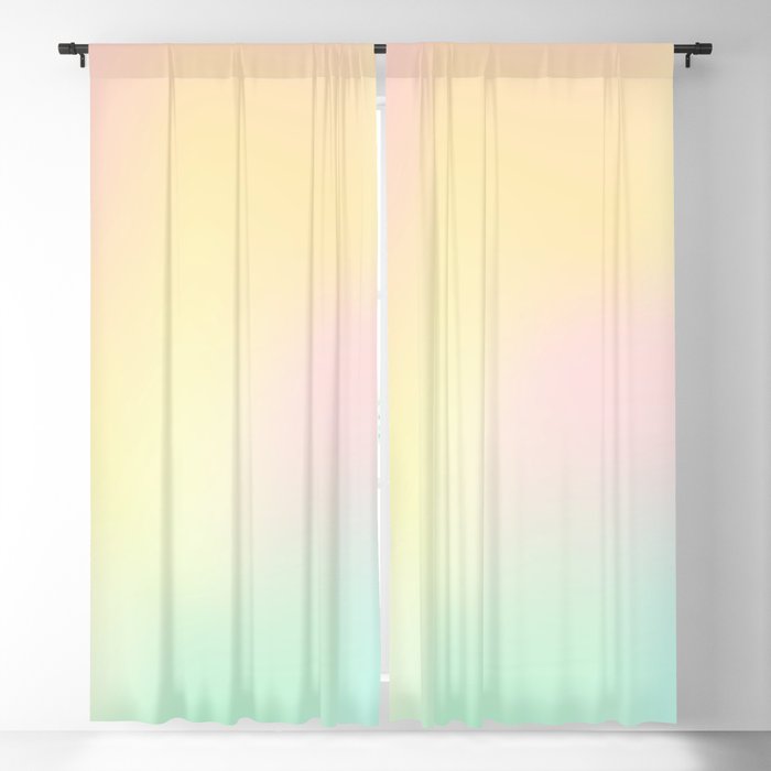 Holographic pastel design Blackout Curtain