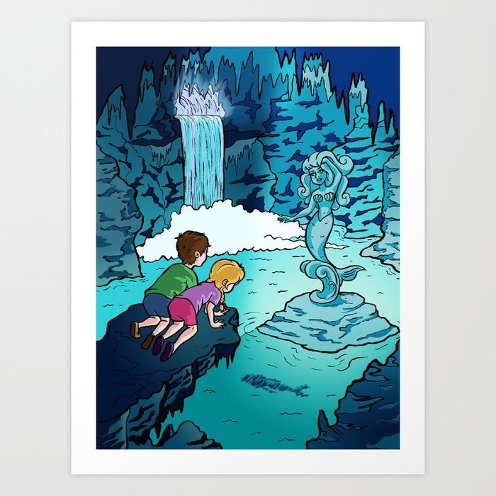 Mermaid Cave Print Art Print