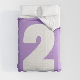 2 (White & Lavender Number) Comforter