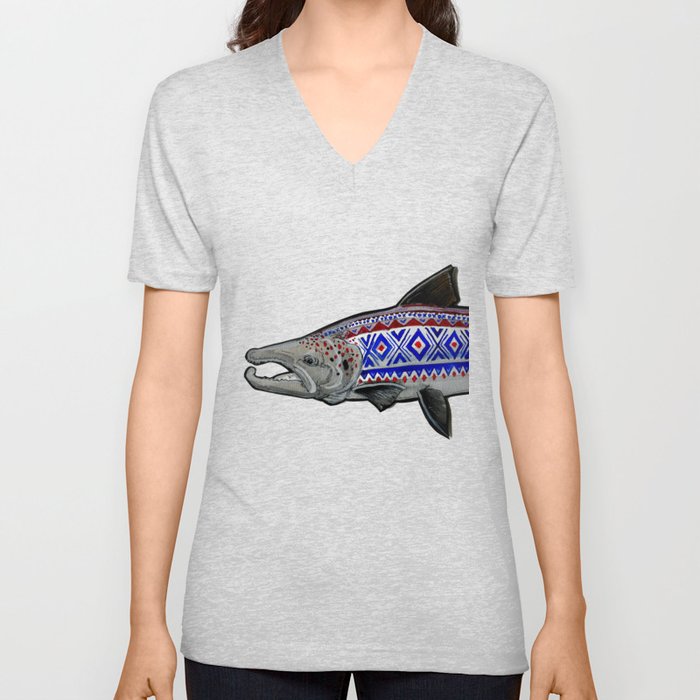 Marius Salmon V Neck T Shirt