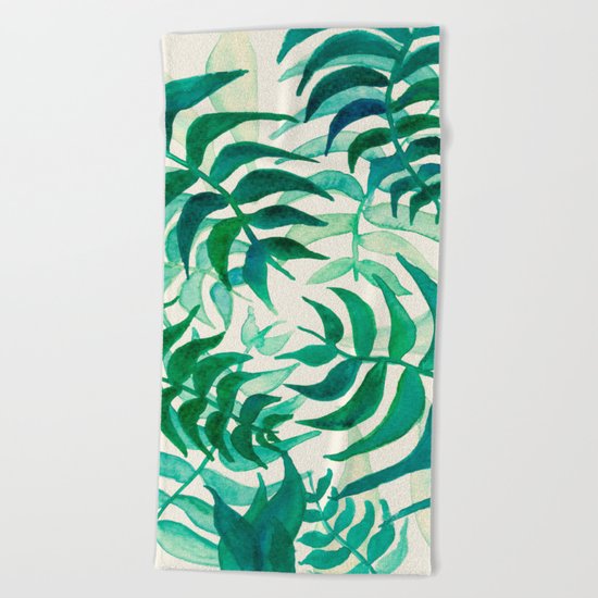 Botanical vibes Beach Towel