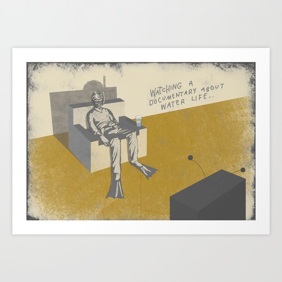 TV (with text) Art Print