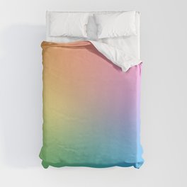 bright gradient rainbow Duvet Cover