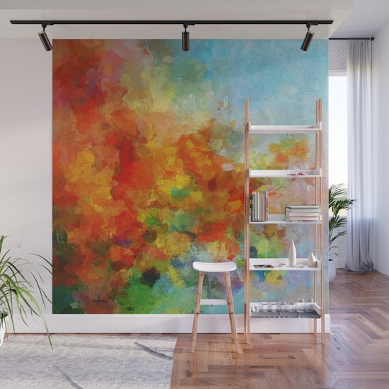 Abstract And Minimalist Landscape Painting Wall Mural By