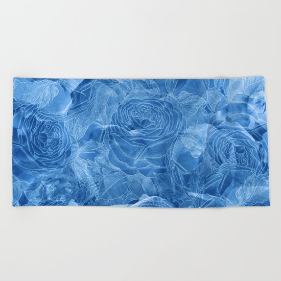 Nostalgia 3 - Blue Beach Towel