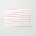 Seashell Pink Watercolor Stripes Shower Curtain By Simple
