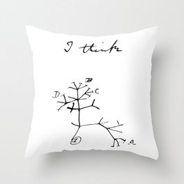 Darwin - Tree of Life - I Think Throw Pillow