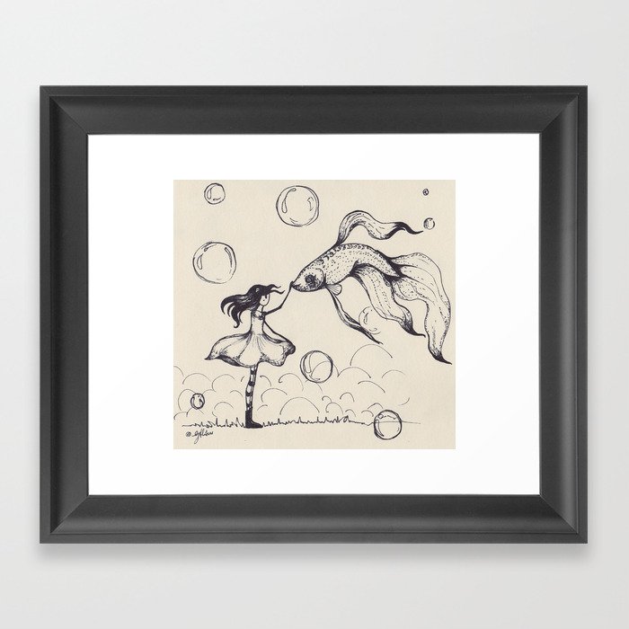 Dreamer & Obie (pen) Framed Art Print