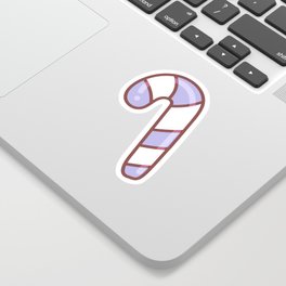 Purple Shiny Candy Cane Sticker