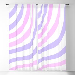 Pastel Pink and Purple Stripes Blackout Curtain