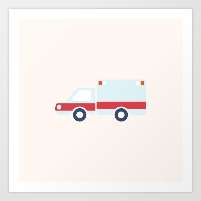 My Ambulance - Cars and Trucks 8 Art Print