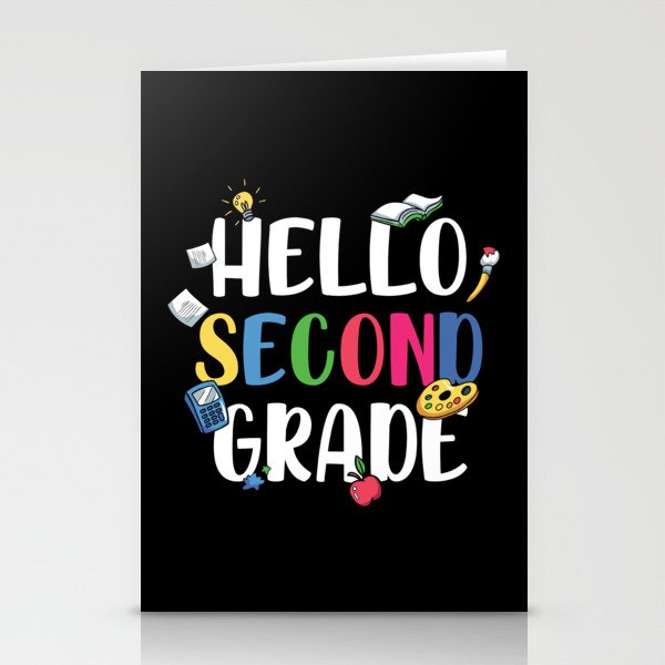 Hello Second Grade Back To School Stationery Cards