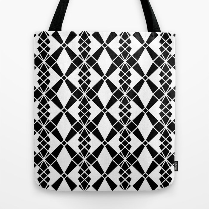 Abstract geometric pattern - black and white. Tote Bag by kerenshiker | Society6