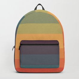Colorful Retro Striped Rainbow Backpack