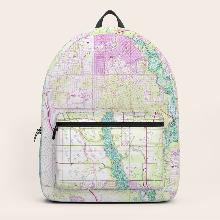 Vintage Map of Port St Lucie Florida (1948) Backpack by BravuraMedia