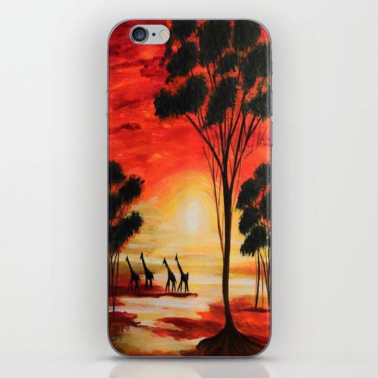 African sunset iPhone & iPod Skin