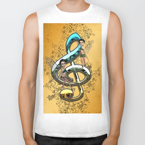 Decorative clef Biker Tank
