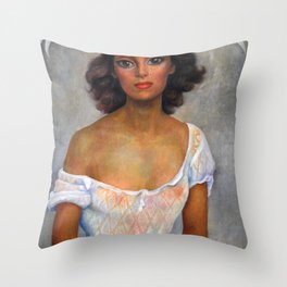 1938 Classical Masterpiece 'Dolores Del Rio' by Diego Rivera Throw Pillow