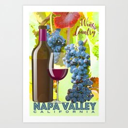 Napa Valley Wine Country Poster Art Print