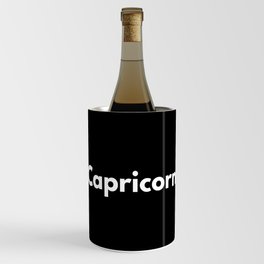 Capricorn, Capricorn Sign, Black Wine Chiller