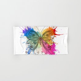Colorful Butterfly Hand & Bath Towel