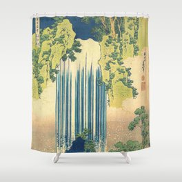 Hokusai, Yoro Waterfall in Mino province Shower Curtain