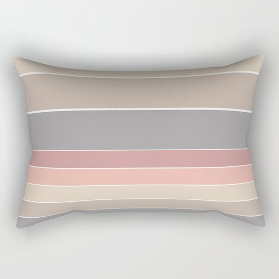 Simple striped pattern in pastel colours . Rectangular Pillow