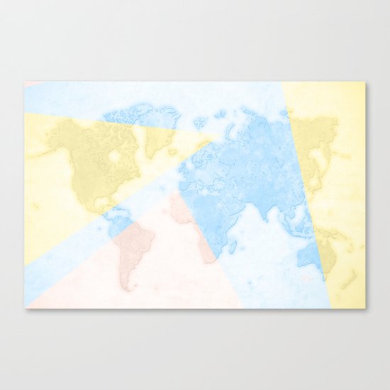 World Map Light Canvas Print
