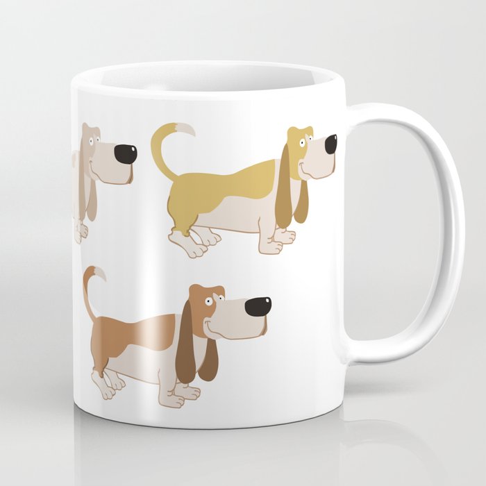 Basset Hound Colors Illustration Coffee Mug