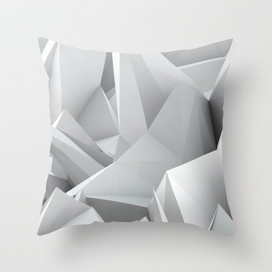 White Noiz Throw Pillow
