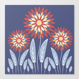 Abstract magic flowers Canvas Print