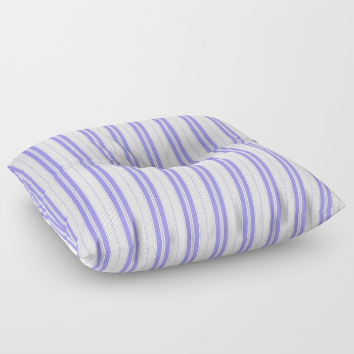 Royal Blue and White Vertical Vintage American Country Cabin Ticking Stripe Floor Pillow