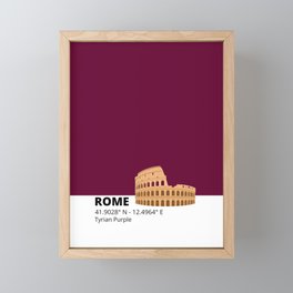 Rome Tyrian Purple Framed Mini Art Print