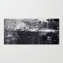 Black And White Large Abstract Landscape Horizontal Painting Canvas Print