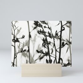 New Zealand Flax silhouettes Mini Art Print