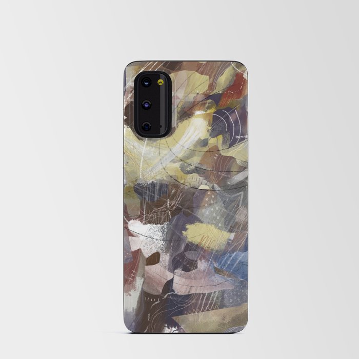 Brown Abstract Map Digital Painting Android Card Case