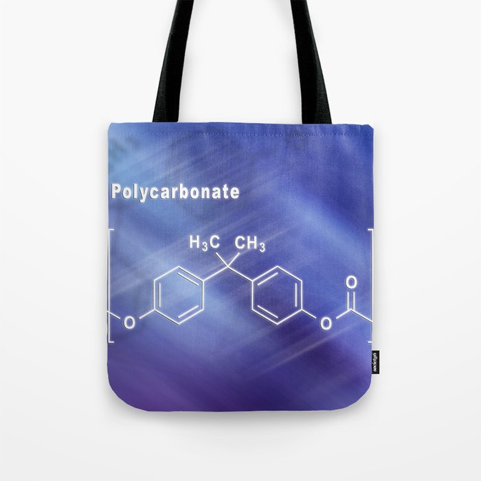 Polycarbonate PC, Structural chemical formula Tote Bag