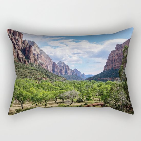 Valley cliffs 4 Rectangular Pillow