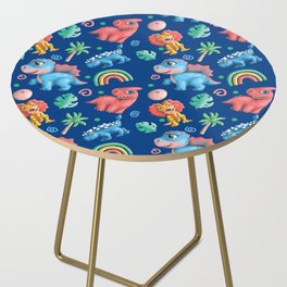 cute baby dinosaur pattern Side Table