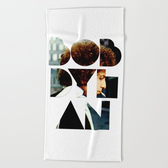Bob Dylan Font Colour Beach Towel