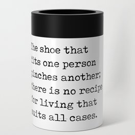 The shoe that fits one person - Carl Gustav Jung Quote - Literature - Typewriter Print Can Cooler