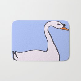 Swan on the blue Bath Mat