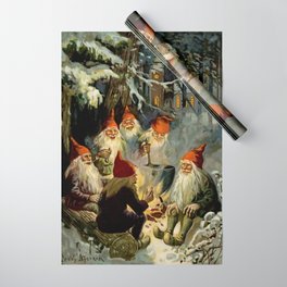“Campfire Cooking” Tomten by Jenny Nystrom Wrapping Paper