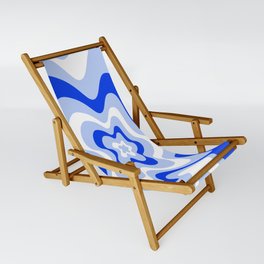 Abstract pattern - blue and white. Sling Chair