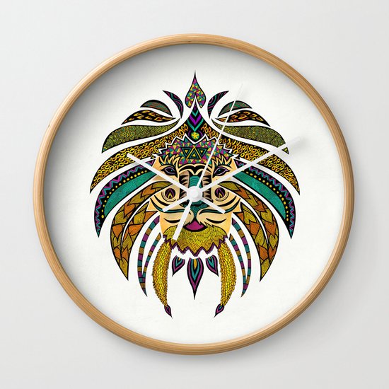 Emperor Tribal Lion Wall Clock