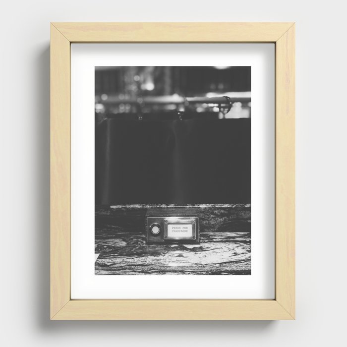 Press for Champagne Button, London Recessed Framed Print