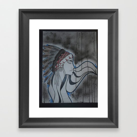 Indian. Framed Art Print