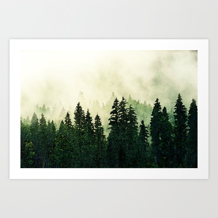 Misty Forest Watercolor Art Print By Trinareadsbooks Society6 Misty Forest Watercolor Art Print By Trinareadsbooks Society6