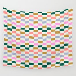 Funky Warped Checkerboard Wall Tapestry