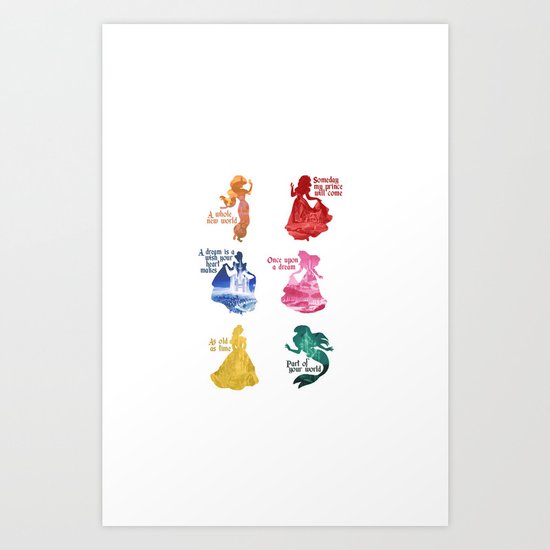 Disney Princesses Art Print
